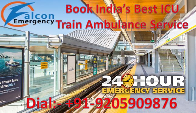 get falcon train ambulance patient shifting in all cities India 01