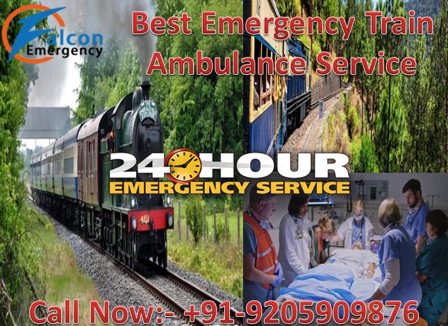 get falcon train ambulance patient shifting in all cities India 05
