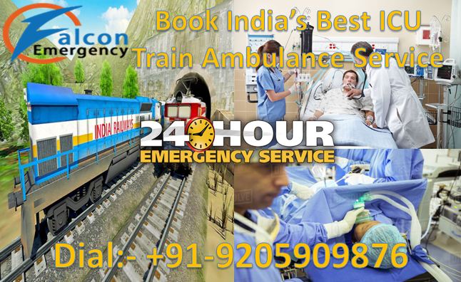get falcon train ambulance patient shifting in all cities India 08
