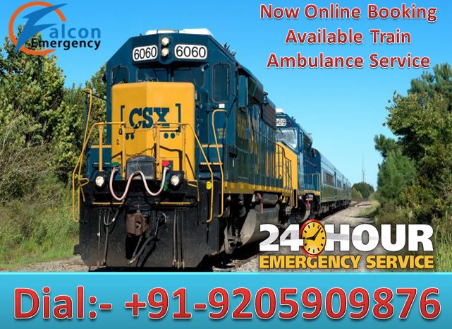 Patna to mumbai train ambulance by falcon emergency