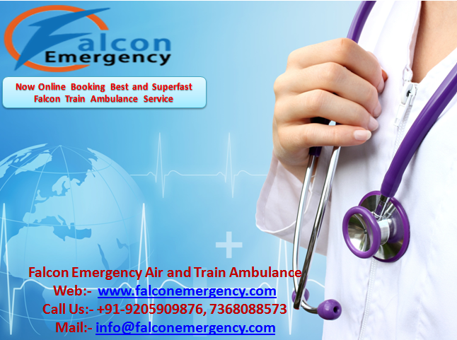 train ambulance from patna to mumbai with medical team by falcon emergency 09